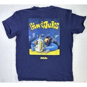 Snoop Dogg Gin and Juice T Shirt Death Row Records Navy Graphic Tee XL